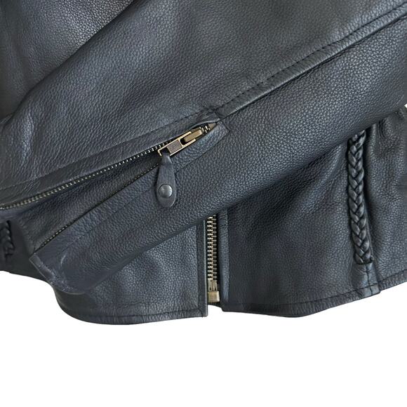Bikers Dream Apparel Women L Black Leather Motorcycle Jacket Thinsulate Quilted - Picture 2 of 10